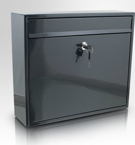 Bituxx Grafitowa Skrzynka pocztowa na listy naścienna solidna i odporna 5