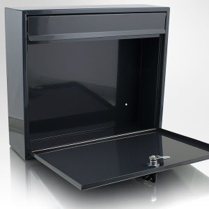 Bituxx Grafitowa Skrzynka pocztowa na listy naścienna solidna i odporna 6