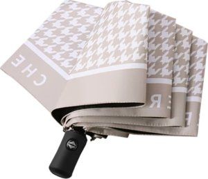 eCarla PARASOL UMBRELLA AUTOMAT PEPITKA KREMOWA PAR09WZ2 2