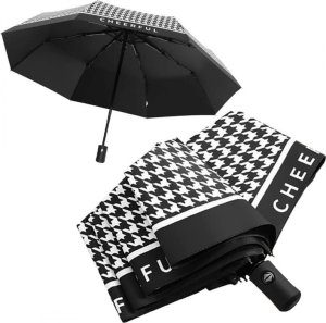 eCarla PARASOL UMBRELLA AUTOMAT PEPITKA CZARNA PAR09WZ1 1