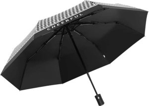 eCarla PARASOL UMBRELLA AUTOMAT PEPITKA CZARNA PAR09WZ1 3