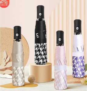 eCarla PARASOL UMBRELLA AUTOMAT PEPITKA CZARNA PAR09WZ1 5