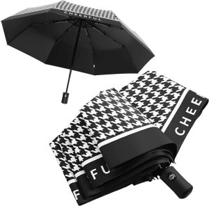 eCarla PARASOL UMBRELLA AUTOMAT PEPITKA CZARNA PAR09WZ1 6