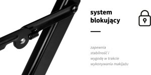 Activeshop Krzesło do makijażu składane alu czarne 12