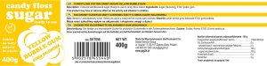 GSG24 Kolorowy cukier do waty cukrowej żółty o smaku gumy balonowej 400g 2