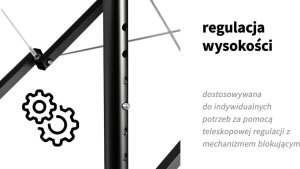 Activeshop Stół składany do masażu aluminiowy komfort Activ Fizjo 2 segmentowe róż czarne aluminium 18