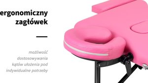 Activeshop Stół składany do masażu aluminiowy komfort Activ Fizjo 2 segmentowe róż czarne aluminium 19