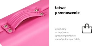 Activeshop Stół składany do masażu aluminiowy komfort Activ Fizjo 2 segmentowe róż czarne aluminium 22