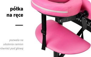 Activeshop Stół składany do masażu drewniany Komfort Activ Fizjo 2 segmentowe róż czarne drewno 21