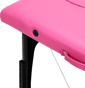 Activeshop Stół składany do masażu drewniany Komfort Activ Fizjo 2 segmentowe róż czarne drewno 7