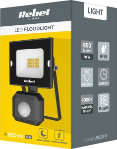 Naświetlacz Rebel Reflektor LED 10W z sensorem ruchu i zmierzchu, 4000K, 230V 3