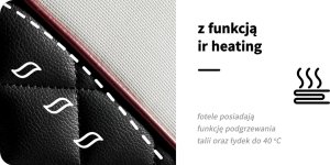 Activeshop Sakura fotel masujący Standard 801 czarno-czerwony 25