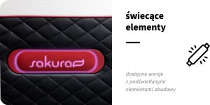 Activeshop Sakura fotel masujący Standard 801 czarno-czerwony 27