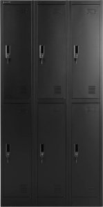 FROMM&STARCK Szafa skrytkowa metalowa socjalna zamykana na klucz - 6 skrytek 6