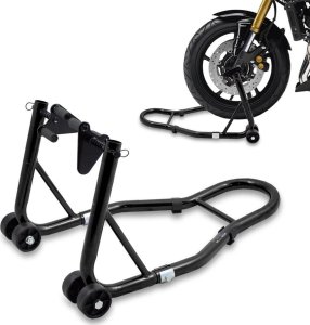 Bituxx Stojak motocyklowy podnośnik na motor uchwyt gumowy przednie koło 250kg 13