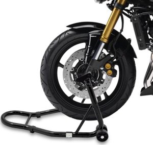 Bituxx Stojak motocyklowy podnośnik na motor uchwyt gumowy przednie koło 250kg 18