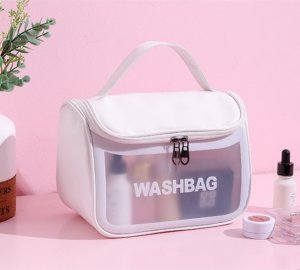 eCarla Kosmetyczka rozkładana WASHBAG kuferek biały KS46B 3