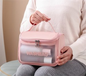 eCarla Kosmetyczka rozkładana WASHBAG kuferek biały KS46B 7