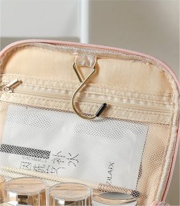 eCarla Kosmetyczka rozkładana elegancka kuferek pudrowy róż KS85 5