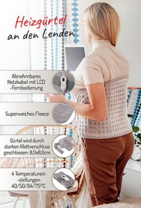 Adler Pas grzewczy na lędźwie AD 7437 szary 14