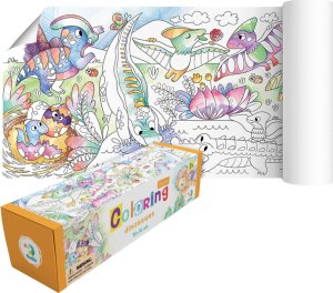 Dodo KOLOROWANKA W ROLCE "DINOZAURY" KOMPAKTOWA KOLOROWANKA DLA NAJMŁODSZYCH 4