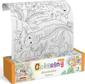 Dodo KOLOROWANKA W ROLCE "DINOZAURY" KOMPAKTOWA KOLOROWANKA DLA NAJMŁODSZYCH 6