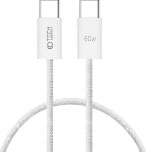 Kabel USB Tech-Protect USB-C - USB-C 0.25 m Biały (9319456607109) 1