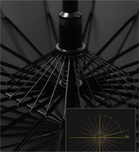 eCarla Elegancki Parasol umbrella AUTOMAT 24K  PAR11CZ 4