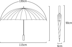 eCarla Elegancki Parasol umbrella AUTOMAT 24K  PAR11CZ 8