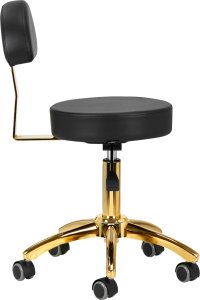 Activeshop Taboret kosmetyczny AM-304G złoto czarny 2