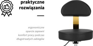 Activeshop Taboret kosmetyczny AM-304G złoto czarny 9