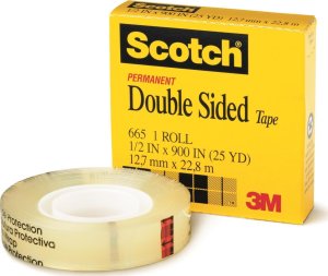 Scotch Taśma klejąca 665 dwustronnie klejąca, w pudełku, 12,7mm x 22,8m SCOTCH 70007027314 3M 1