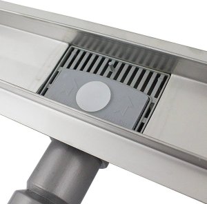 Bituxx Odpływ liniowy prysznicowy 150cm na płytkę ze stali nierdzewnej Befliesbar 27