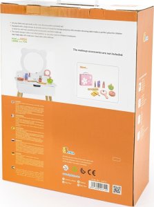 Viga Toys VIGA Duża Toaletka Drewniana Biała z Lustrem i Krzesełkiem 16