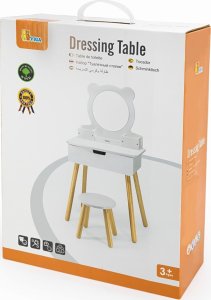 Viga Toys VIGA Duża Toaletka Drewniana Biała z Lustrem i Krzesełkiem 17