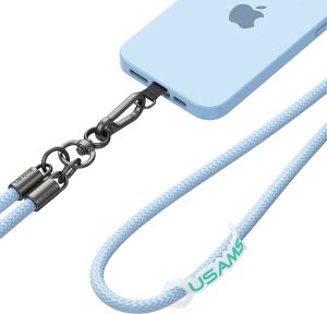 Usams USAMS Uniwersalna smycz do telefonu 1,2m czarny/black ZB282GS01 (US-ZB282) 11