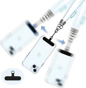 Usams USAMS Uniwersalna smycz do telefonu 1,2m czarny/black ZB282GS01 (US-ZB282) 17