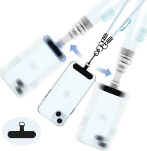 Usams USAMS Uniwersalna smycz do telefonu 1,2m czarny/black ZB282GS01 (US-ZB282) 4