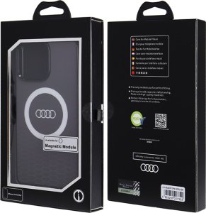 Audi Audi IML Big Logo MagSafe Case iPhone 15 Pro 6.1" czarny/black hardcase AU-IMLMIP15P-Q5/D2-BK 11