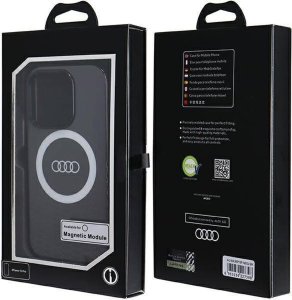 Audi Audi IML Big Logo MagSafe Case iPhone 15 Pro 6.1" czarny/black hardcase AU-IMLMIP15P-Q5/D2-BK 18