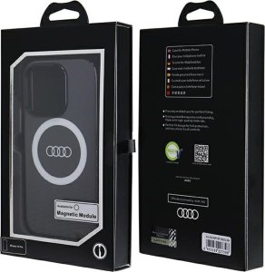 Audi Audi IML Big Logo MagSafe Case iPhone 15 Pro 6.1" czarny/black hardcase AU-IMLMIP15P-Q5/D2-BK 7