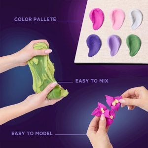 Okto ZESTAW ARTYSTYCZNY KREATYWNY ZRÓB WŁASNE KWIATY KWIETNIK 3D DIY CIASTOLINA 5