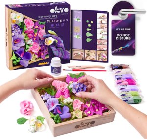 Okto ZESTAW ARTYSTYCZNY KREATYWNY ZRÓB WŁASNE KWIATY KWIETNIK 3D DIY CIASTOLINA 6