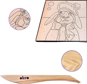 Okto ZESTAW DO MALOWANIA OBRAZU KRÓLIK ZESTAW KREATYWNY ARTYSTYCZNY CIASTOLINA 2