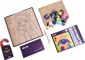 Okto ZESTAW DO MALOWANIA OBRAZU KRÓLIK ZESTAW KREATYWNY ARTYSTYCZNY CIASTOLINA 5