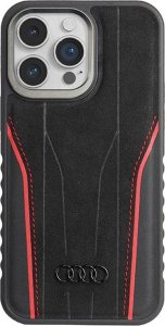 Audi Audi Genuine Leather MagSafe iPhone 14 Pro Max 6.7" czarno-czerwony/black-red hardcase AU-TPUPCMIP14PM-R8/D3-RD 1