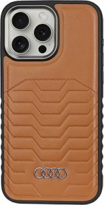 Audi Audi Synthetic Leather MagSafe iPhone 14 Pro 6.1" brązowy/brown hardcase AU-TPUPCMIP14P-GT/D3-BN 1