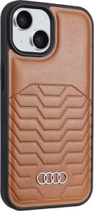Audi Synthetic Leather MagSafe iPhone 15 Plus / 14 Plus 6.7" brązowy/brown hardcase AU-TPUPCMIP15M-GT/D3-BN 19