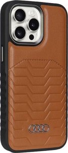 Audi Synthetic Leather MagSafe iPhone 15 Pro 6.1" brązowy/brown hardcase AU-TPUPCMIP15P-GT/D3-BN 19