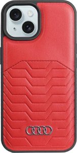 Audi Audi Synthetic Leather MagSafe iPhone 15 / 14 / 13 6.1" czerwony/red hardcase AU-TPUPCMIP15-GT/D3-RD 1